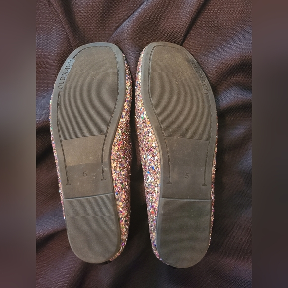 Old Navy Girl's Glitter Bow Ballet Flats Sz 5 - Picture 5 of 6